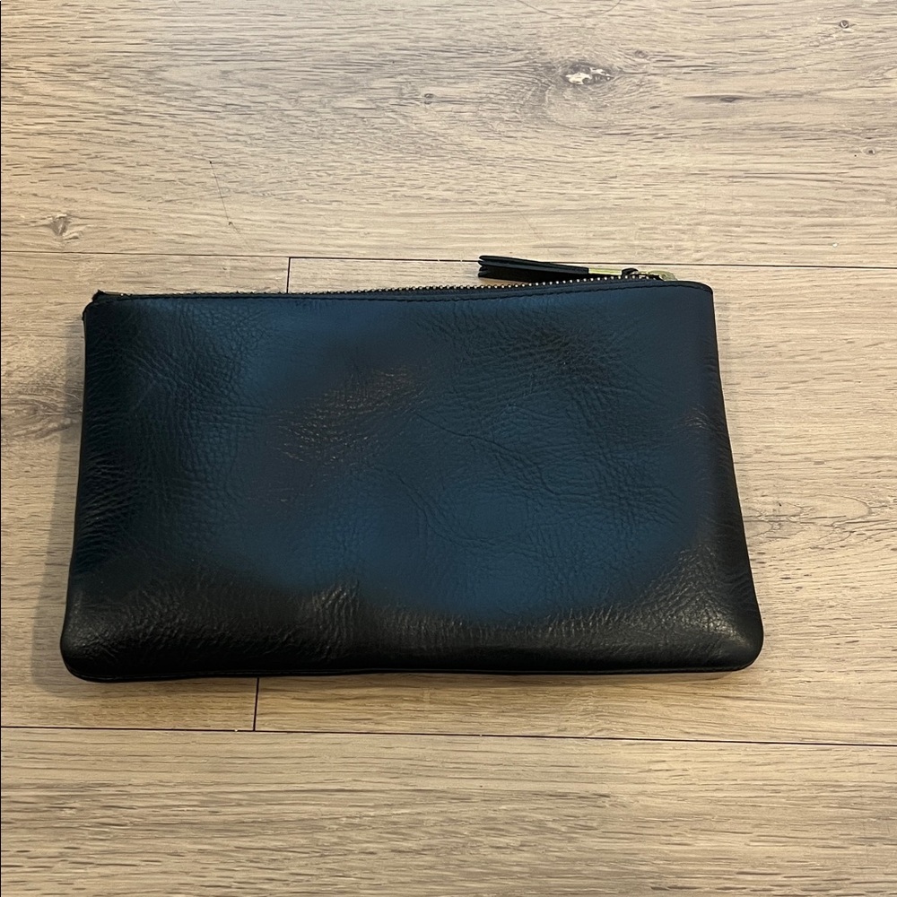 Madewell Black Leather Clutch